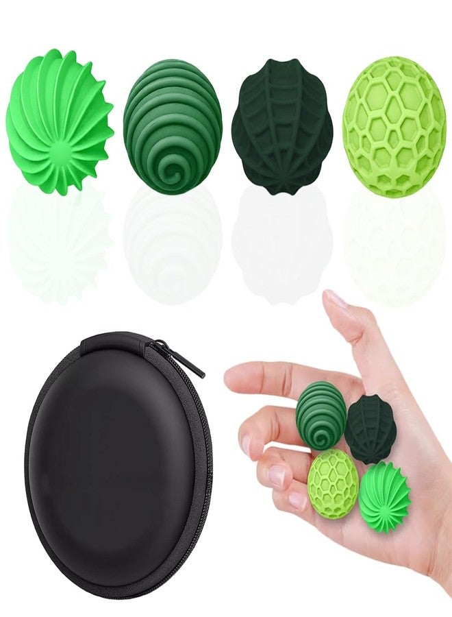 PATPAT® 4Pcs Magnetic Balls Stress Relief Toys Adults, with Storage Case, 0.94'' Dia Textured Silicone Fidget Toys Adults Magnet Balls for Relaxation, Mindful Training, Sensory Train, PDHD Therapy, - Image 1
